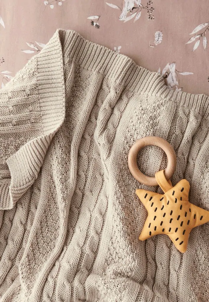 Organic cotton cot blanket $20.