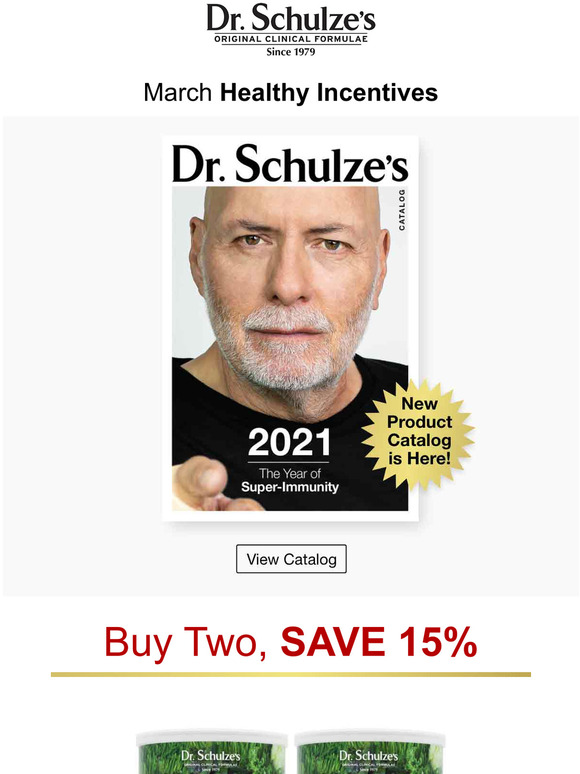 Dr Schulze’s Dr. Schulzes NEW 2021 Product Catalog is Online & March