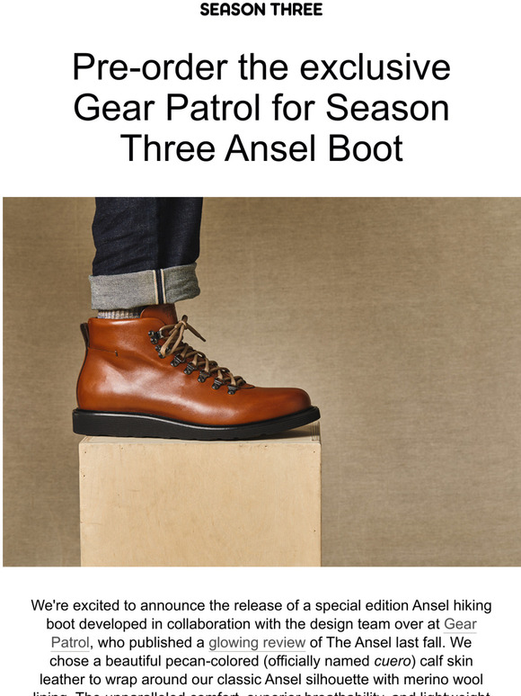 Gear patrol hiking boots sale