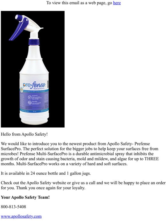 Apollo Safety - New Product Alert!