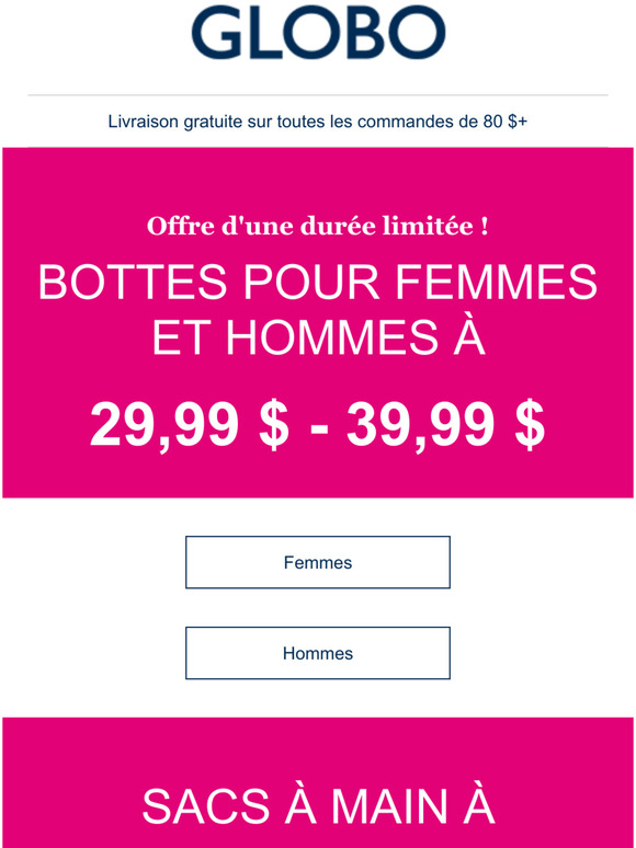 bottes de pluie femme globo