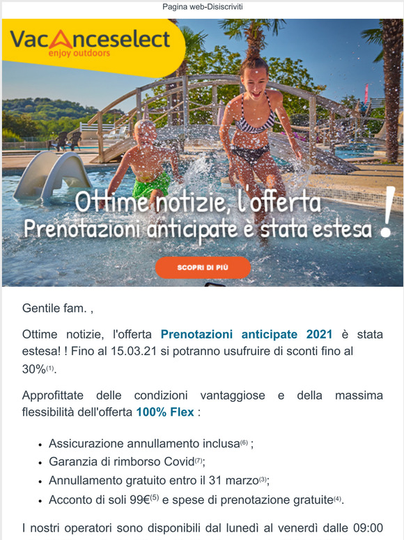 Assicurazione annullamento inclusa in prenotazione