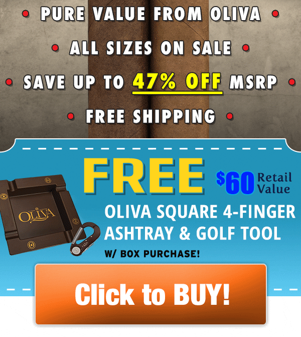 Oliva Square 4-Finger Ashtray