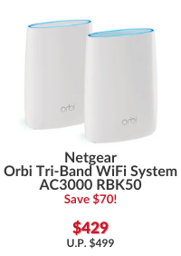Netgear Orbi Tri-Band WiFi System AC3000 RBK50