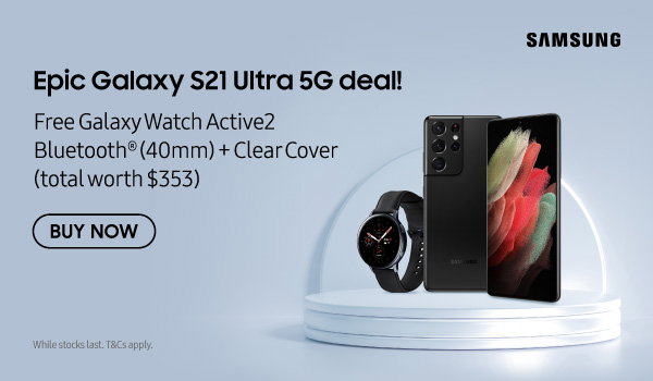 Free gifts worth $353 with purchase of Samsung S21 Ultra!