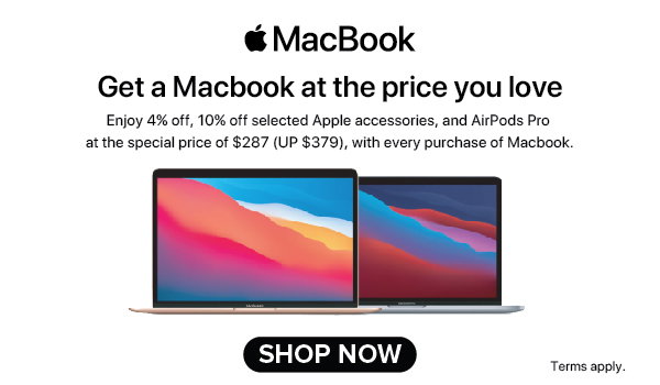 Extra 4% off Macbook!