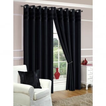 Denver Black Eyelet Curtains