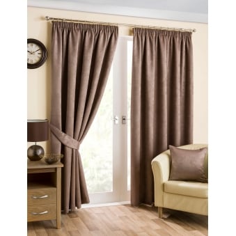 Bellerive Mink Thermal Blackout Pencil Pleat Curtains