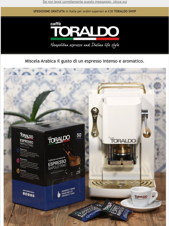 Caffè Toraldo: Acquista una macchina Slot Plast 150 cialde in omaggio per  te!