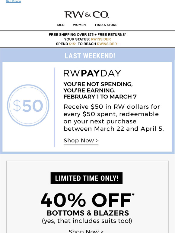 R w co coupon code rw co stores in canada locations hours shopping 