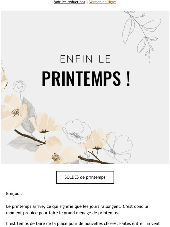 Attention, les SOLDES de printemps arrivent !