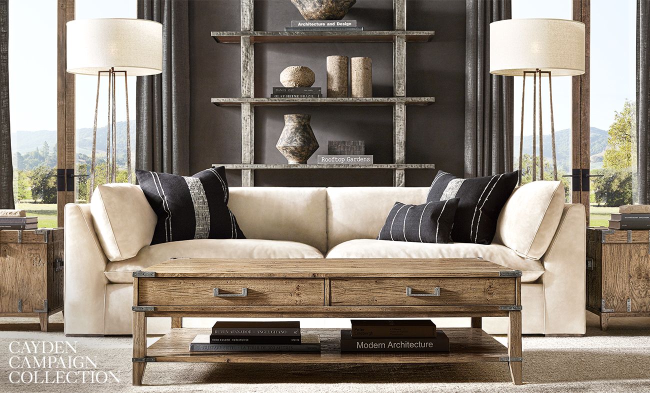 Restoration Hardware True Grain. The Cayden Campaign Collection. Milled