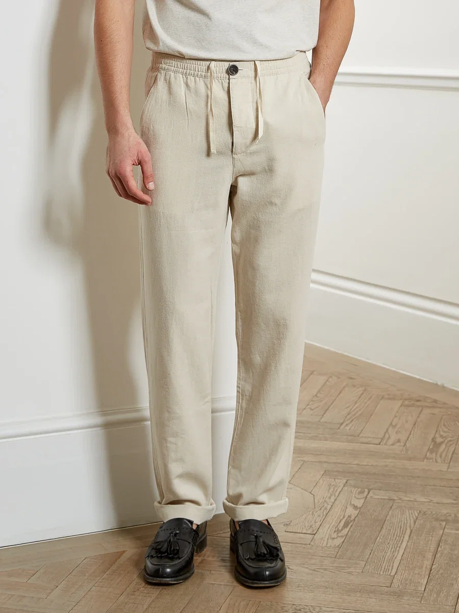 Drawstring Trousers<br>Falke Cream