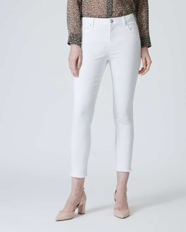 Jeans mit Fransensaum