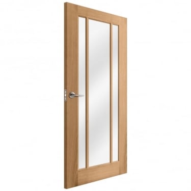Internal Oak Unfinished Toledo 3L Clear Glass Door (IOTOLCGL)