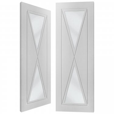 Internal White Primed Alexa 2L Clear Glass Pair Door (IWPALEXACGPAIR)
