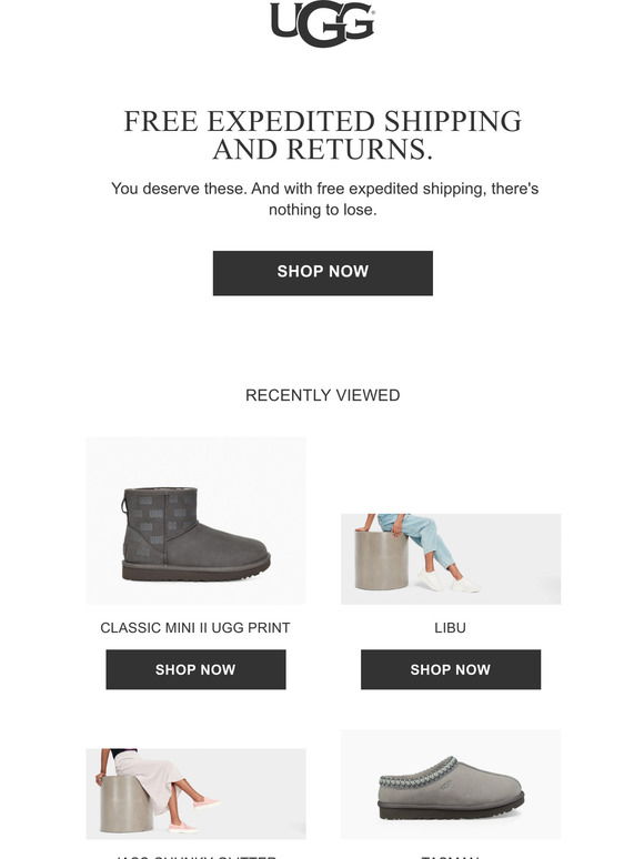 ugg free expedited shipping