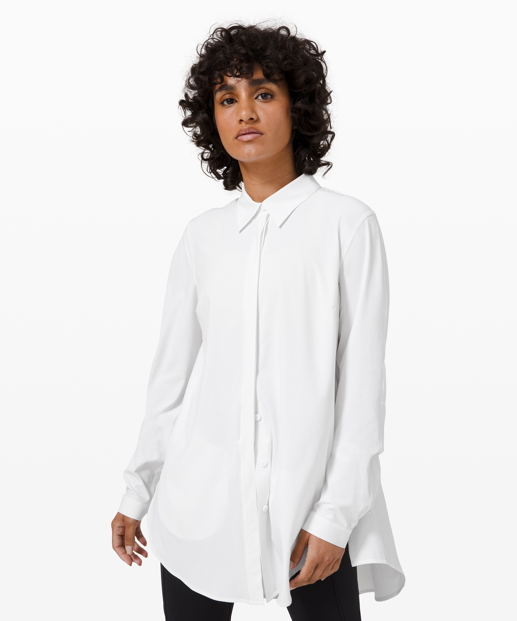 lululemon white button down shirt