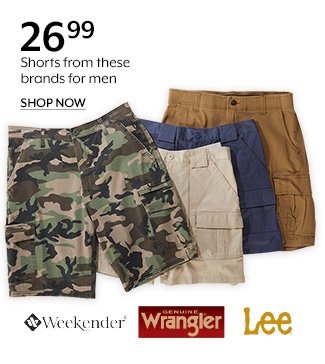 Shop 26.99 Shorts for men from Weekender, Wranger & Lee