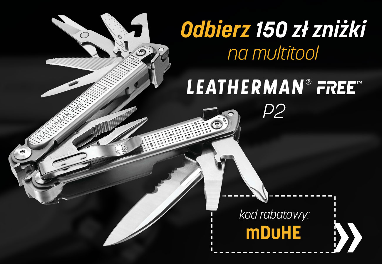Odbierz 150 zł zniżki na mulitool Leatherman Free P2!