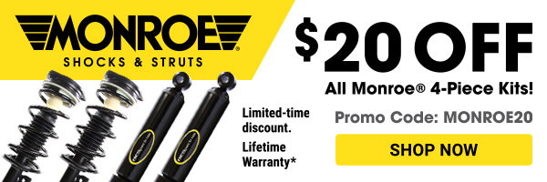 Monroe Shocks & Struts | Use Code: MONROE20