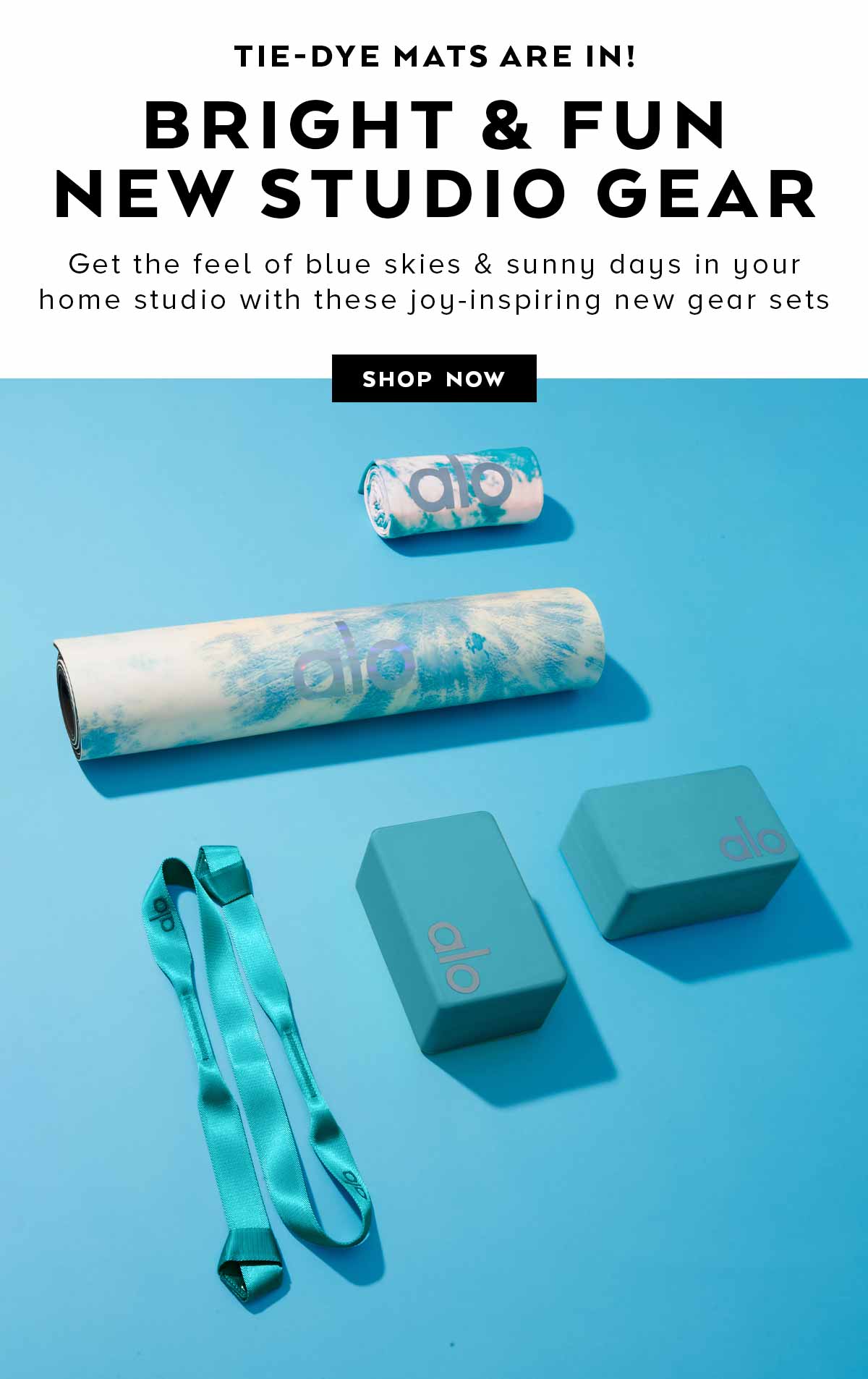 Alo Yoga NEW TIE DYE MAT GEAR DROP Milled