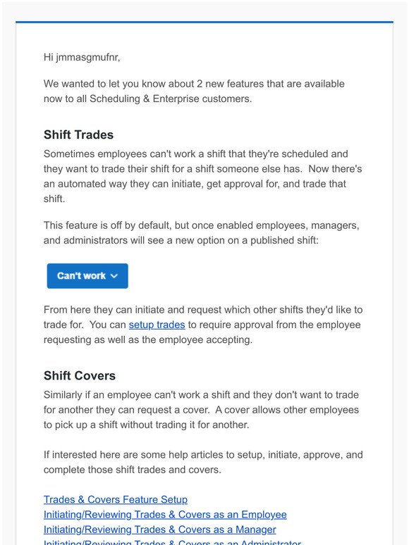 [New Scheduling Features] Trades & Covers - Buddy Punch