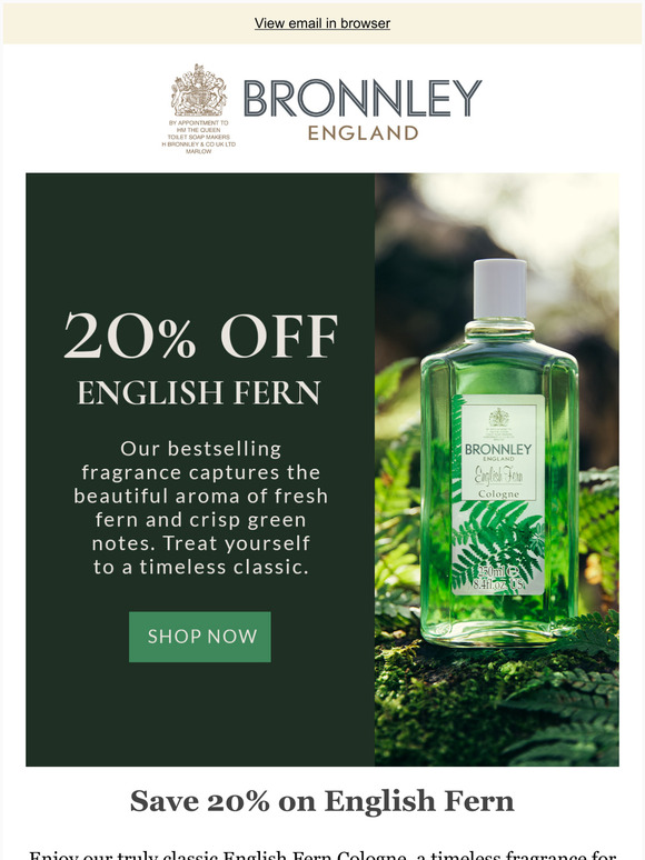 bronnley english fern cologne