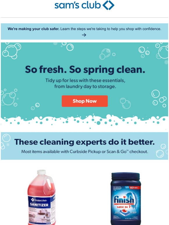 Sam's Club Your spring cleaning crew, ready to shine. Milled