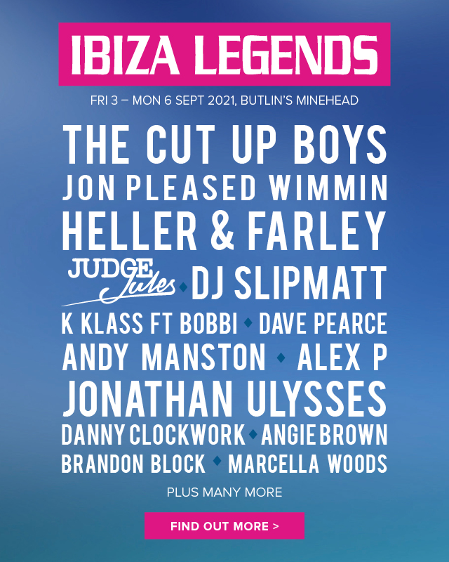 Butlins Live Music Weekends: Ibiza Legends 2021 line-up just announced ...