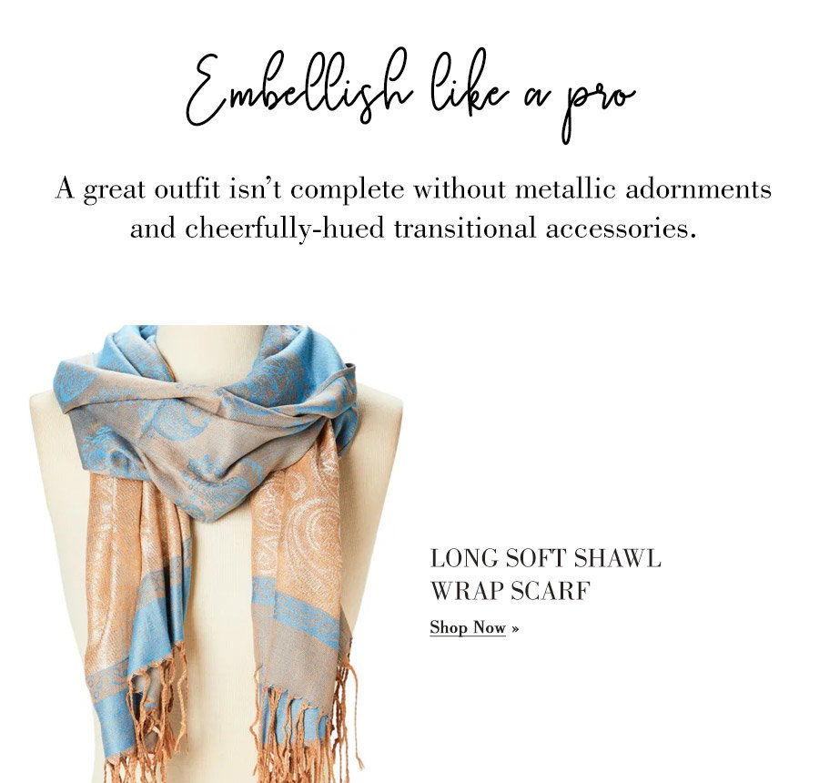 Long Soft Shawl Wrap Scarf
