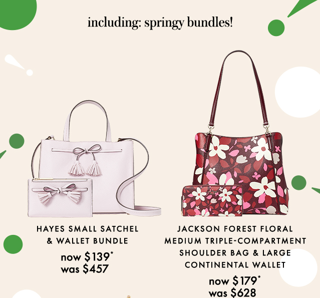 jackson forest floral medium triple compartment satchel