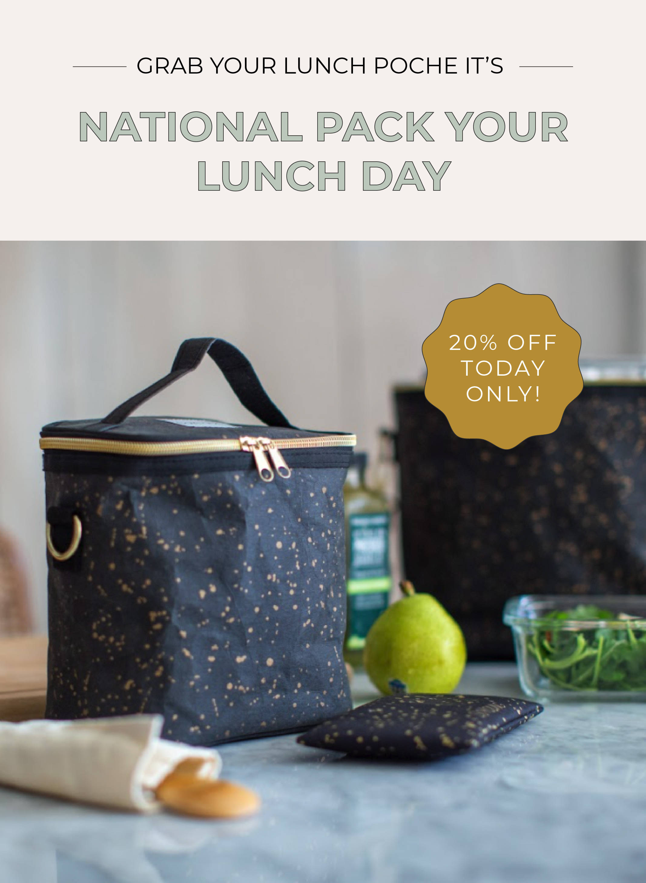 Navy Lunch Poche