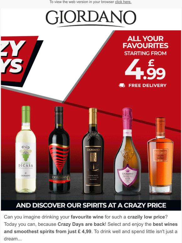 Giordano Wines Email Newsletters Shop Sales, Discounts, and Coupon Codes