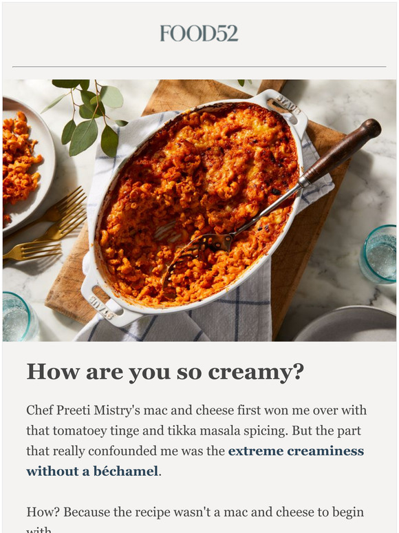 Food52: Creamy tikka masala mac & cheese (no roux!). | Milled