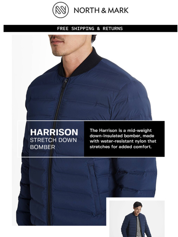 Harrison Stretch Down Bomber Jacket