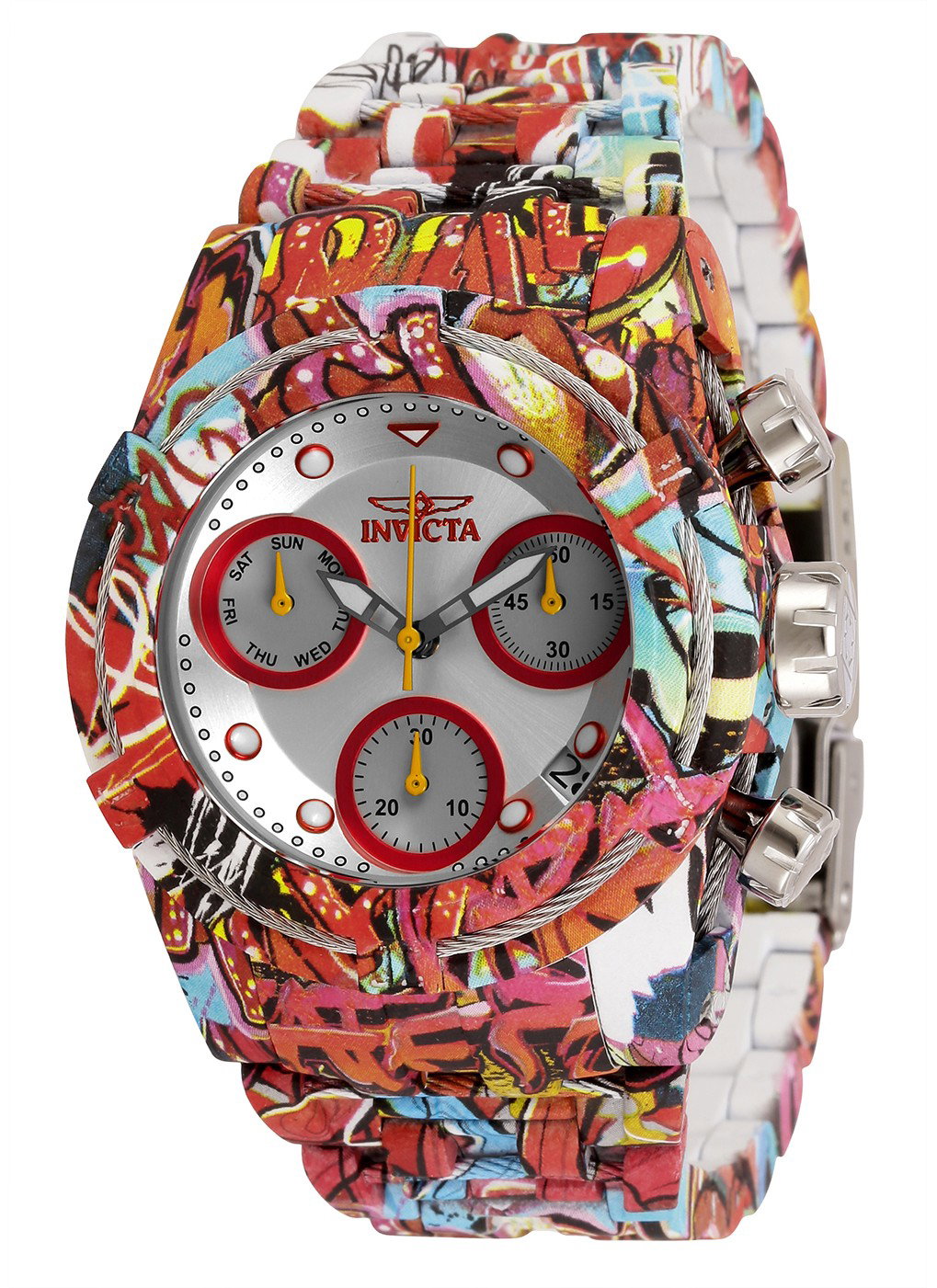Invicta Bolt Hydroplated Women's Watch - 42mm Stainless Steel Case, Stainless Steel Band, Steel (33229)
