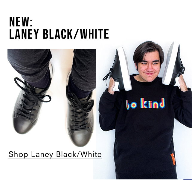 Laney mens black white