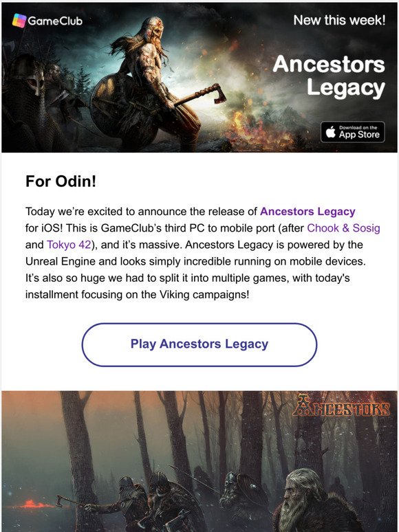 New Release: Ancestors Legacy, in its mobile debut!