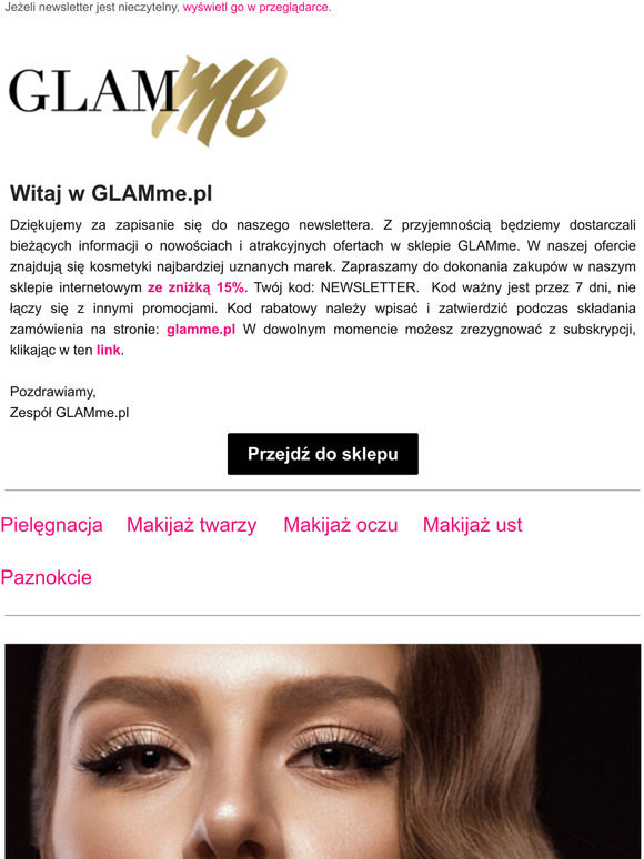 Dzikujemy za zapisanie do newslettera, rabat 15% na zakupy