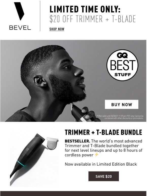 bevel beard trimmer limited black edition