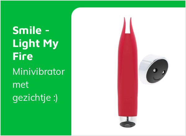 Smile - Light my fire. Minivibrator met gezichtje