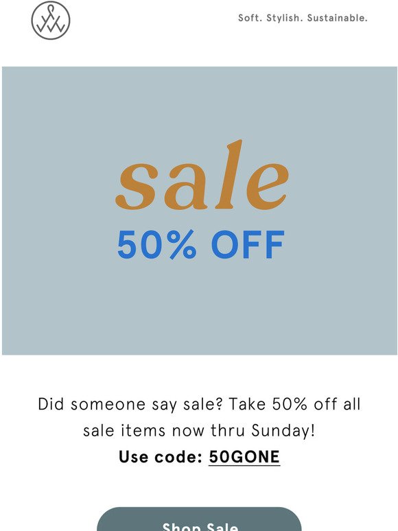 Extra 50% off Sale