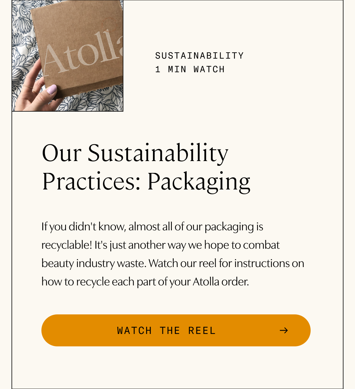 Our Sustainability Practices: Packaging