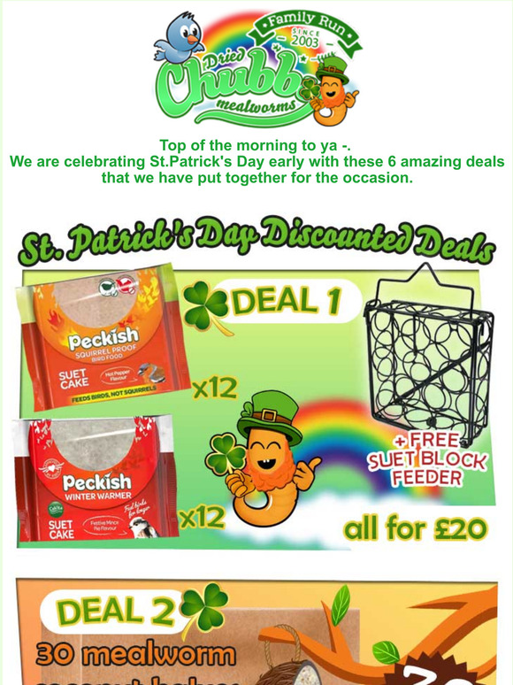  St Patrick's Day Mega Discounted Deals!
