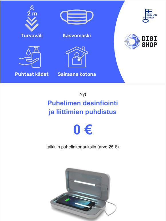 Laitekorjaukset turvallisesti mys poikkeusaikana