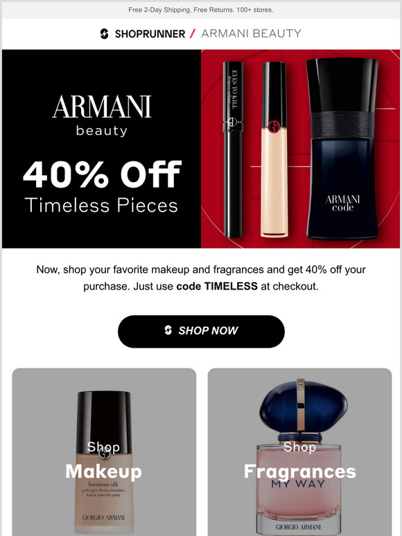 armani beauty 40 off