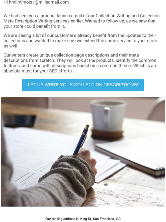 Collections Writing for your store