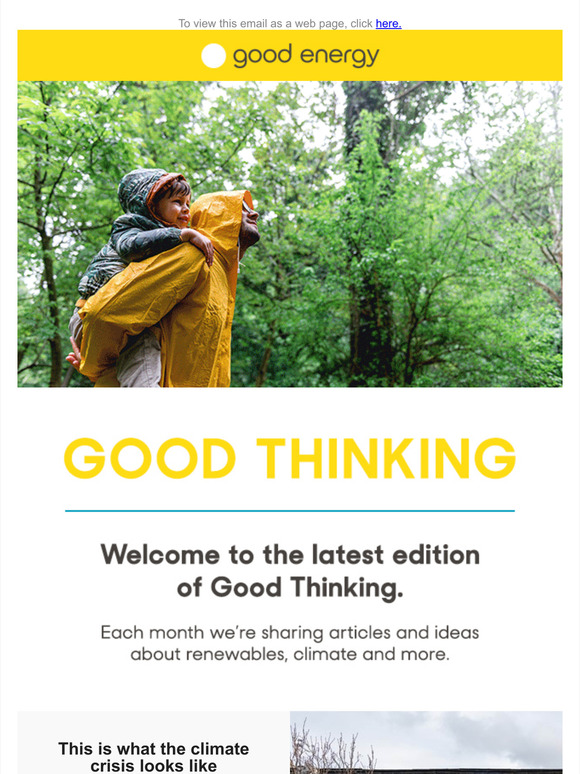 Good Thinking: Green updates from the Good Energy team