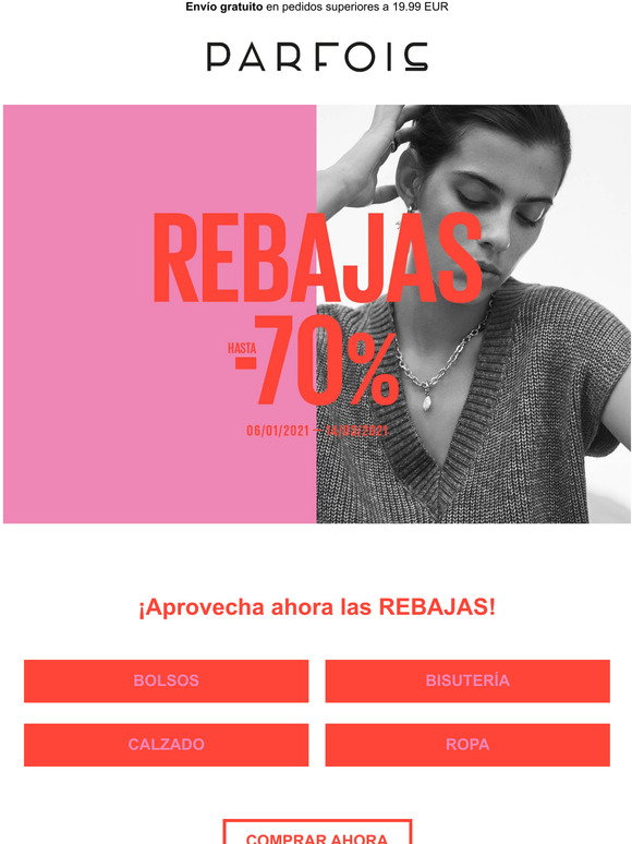 Parfois ES: REBAJAS hasta el -70% LTIMO DIA | Milled